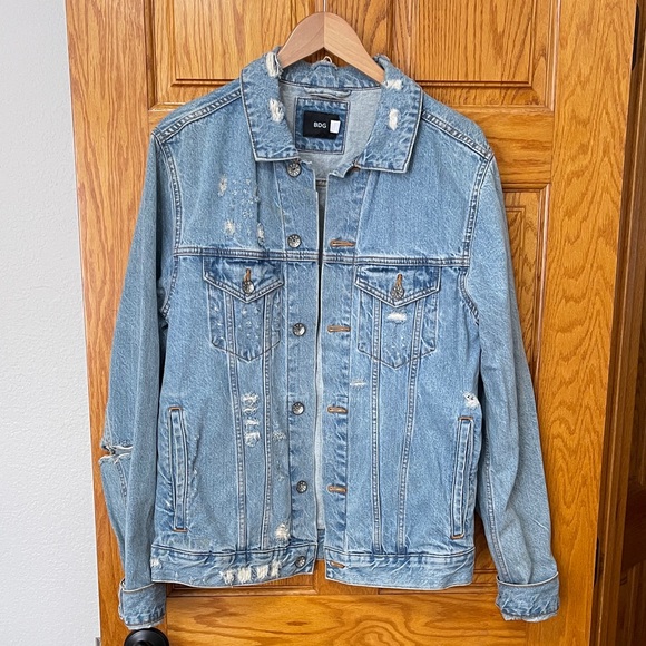 BDG Jackets & Blazers - BDG Women’s Light Blue Distressed Denim Jacket